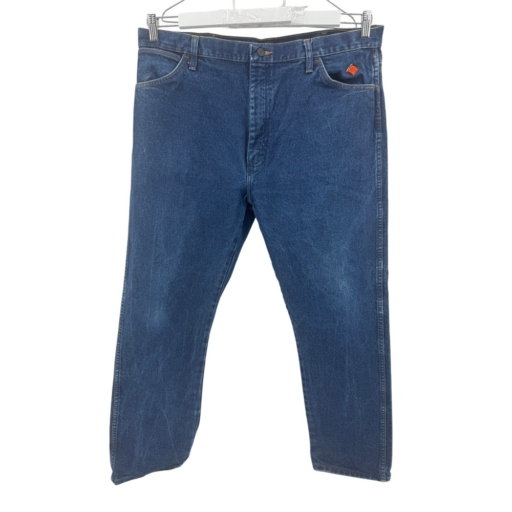 Wrangler FR Flame Resistant Jeans 40x32 Mens Relaxed Fit Dark Wash Work‎ Pants